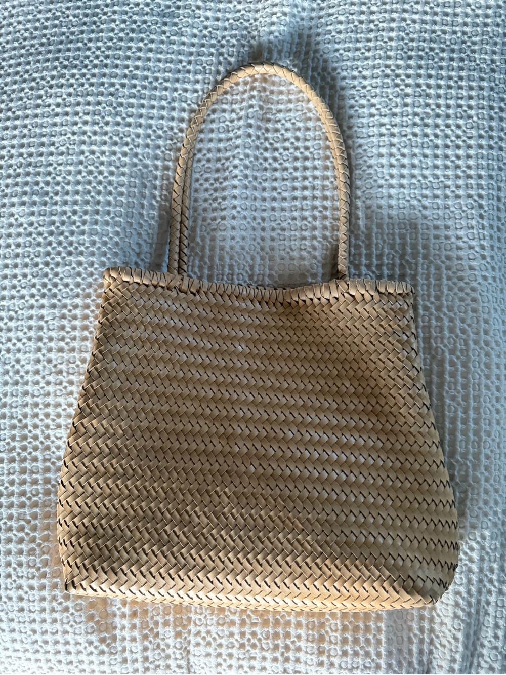 Bembien Cala Caramel Handwoven Leather Shoulder Tote Bag